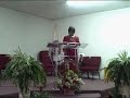Yettie Thompkins speaks at The Living Word Christian Center