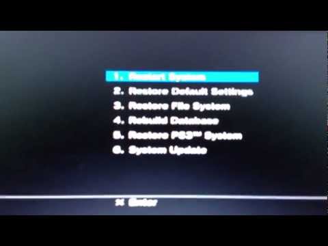 how to safe mode ps3