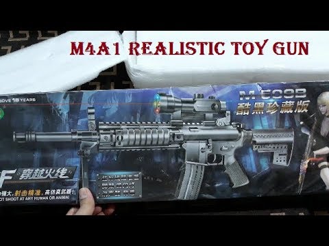 Pubg Realistic M4A1 Airsoft Toy Gun For Kids Unboxing & Testing