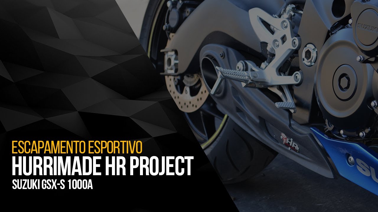 Capa do vídeo  Escapamento Hurrimade HR Project Suzuki GSX-S 1000A 2015 a 2022