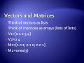 This is Part 1 of a slide-based introduction to Matlab intended for beginners. It comes from a course I teach as part of an online Masters degree program in engineering (mepp.engr.wisc.edu Higher res versions of this video can be found at blanchard.ep.wisc.edu