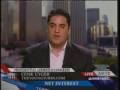 David Shuster with Firedoglake's Jane Hamsher and The Young Turks' Cenk Uygur.