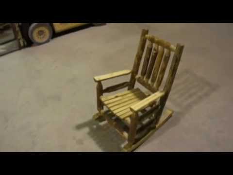 Amish Glacier Country Log Child's Rocker
