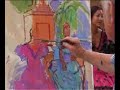 david graham pintando en pueblo lopez fuengirola