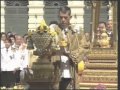5DEC11 THAILAND ; Part 7; His Majesty King Bhumibol Adulyadej Attends a Meeting to Take the Auspicious Victory Blessings for a Royal Ceremony of the 84th Royal Birthday Anniversary on Balcony in front of Grand Palace Chakri Mahaprasad Hall