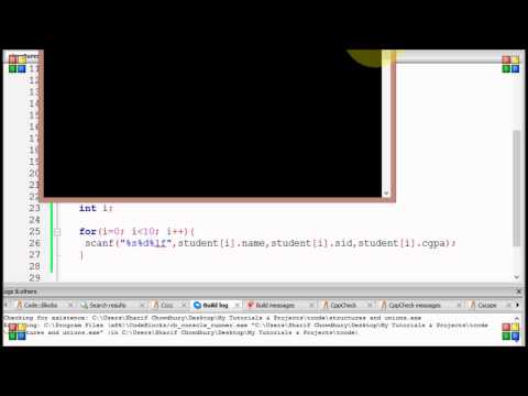 how to define array of structures in c