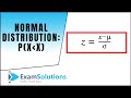 A-level Statistics: Normal Distribution P(X less than x)
