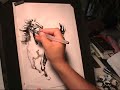 Galloping Horse Brush Painting Galloping Horse Brush Painting