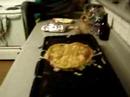 Soichiro flipping over the biggest okonomiyaki ever!!