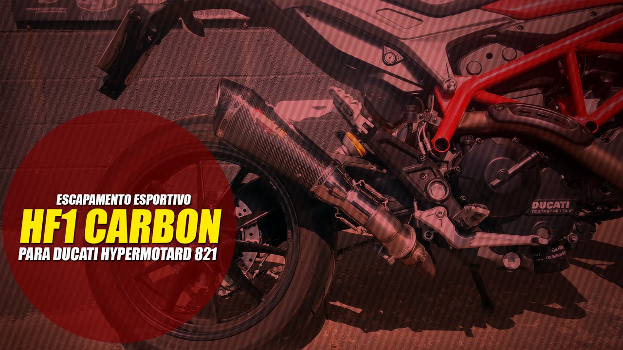 Capa do vídeo  Escapamento HF1 Carbon - Ducati Hypermotard 821 2015 a 2018