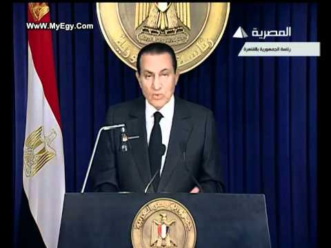 mubarak - The Egyptian's President Hosni Mubarak's latest speech concerning the current protests In Egypt which lasted for about one month till now Mubarak declared th...