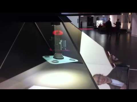 holographic animation - Holographic presentation filmed in Media City, University of Salford building; it's the first public presentation of this technology in the UK!