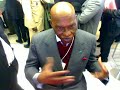 Abdoulaye Wade, President de Senegal, repond a Davos