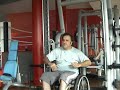 paraplegic mecine ball training (lesion T4) paraplegic mecine ball training (lesion T4)