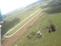 flights in south louisiana.  landing a helicopter at the airport and taxying to a parked position.
