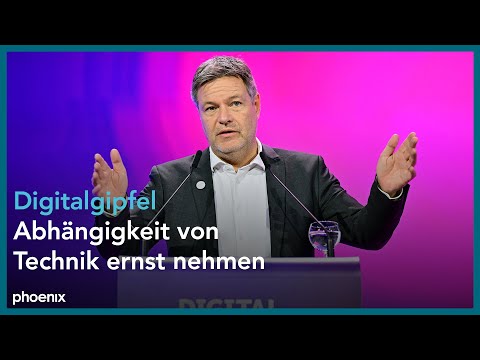 Bundesminister Robert Habeck (B'90/Grne) und Volker Wissing (FDP) beim 16. Digital-Gipfel am 21.11.23 in Jena