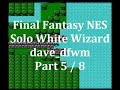 solo white wizard run, part 5 / 8. it is actually possible to finish final fantasy with a single white wizard. this video series is a tutorial illustrating how to complete this challenge. the rules: 1. only a single white wizard can perform actions that help win the game. 2. the other 3 characters must have zero experience points at the game's end. 3. no game genie or gameshark is allowed. this video series was recorded on fceu, an emulator. however, with this tutorial, you will clearly see that it is possible on a console. i hope you all enjoy the videos.