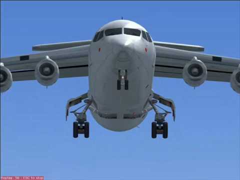 Ansett BAE146-300 R23 Adelaide landing
