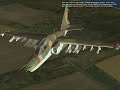 20. Seeing that we have a group of targets, I'll increase the Ripple Interval to 0.3 seconds to space out the impact points. 21. Lining up our target approach. 22. Maneuver the aircraft to place the reticle over the target and hold down the 