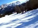 Discesa sulla pista undici 11 da Piz Sorega Discesa sulla pista undici 11 da Piz Sorega