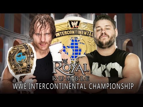 WWE Royal Rumble 2016 - Dean Ambrose vs Kevin Owens - WWE Intercontinental Championship Match