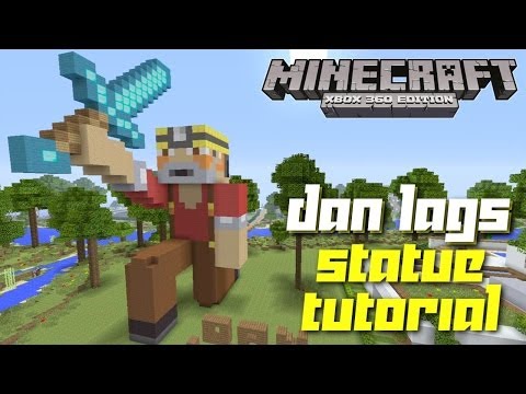 Minecraft Xbox 360: How to Build Dan Lags! (Pixel-Art Statue)