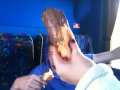 Hugo and Hannah eating Nutela on French Baguette