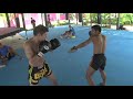 Ramazan trains with Kru Prathet @ Tiger Muay Thai