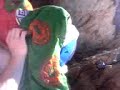 Jugando con pap� en la playa