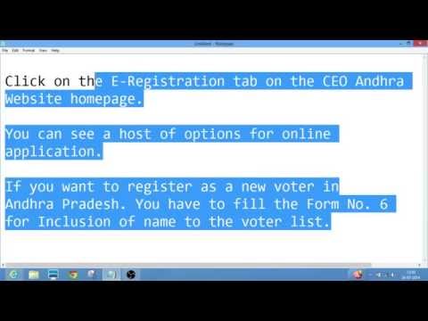 how to apply election card