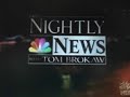Tom Brokaw puzzled over news theme music skipping and he waits it out like a champ.