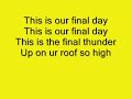 Final Day Lyrics-Tokio Hotel