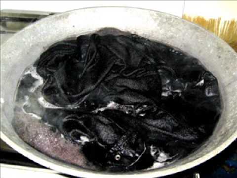 how to dye fabric black