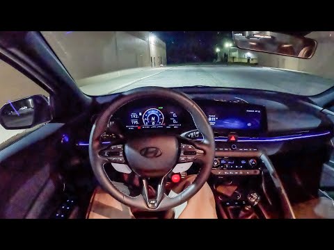 2024 Hyundai Elantra N 6MT - POV Night Drive (Binaural Audio)