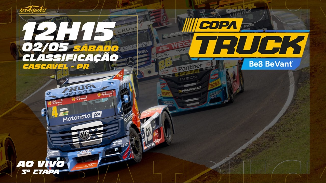 COPA TRUCK AO VIVO E COM IMAGENS - Classificação  - CASCAVEL/PR - Sábado (02/05) - 12h15
