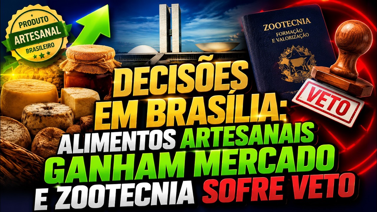 Decisões em Brasília: Alimentos Artesanais Ganham Mercado e Zootecnia Sofre Veto.