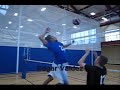 Slow motion volleyball hits