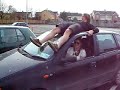 ray & hilary give cathal a driving lesson in ennis, co. clare - april 2007