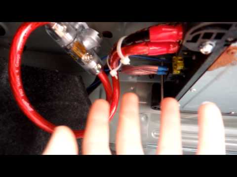how to wire a sub woofer amplifier / hide the wires mazda 3 2006