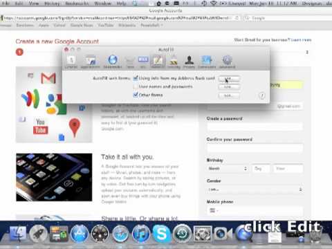 how to remove autofill on mac