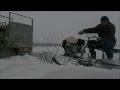 самодельный снегоход февраль 2012г. обкатали с Костей..wmv