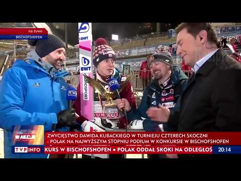 Żenujące pytanie Michała Adamczyka do Dawida Kubackiego po konkursie w Bischofsh