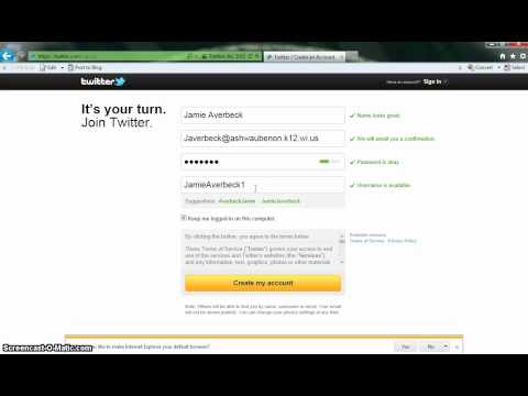 how to sign up with twitter