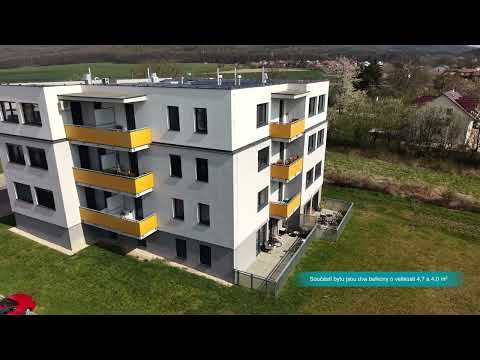 Video Prodej moderního bytu 3+kk, 68 m2, novostavba, 2x balkón, sklep, 2x parkovací místo, Horní Ves, Fryš