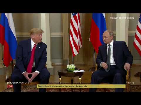 Auftakt des Treffens von Donald Trump und Wladimir Putin zum Gipfeltreffen in Helsinki am 16.07.18