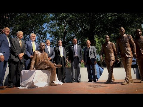 Georgia Tech statues of first African American students and graduate