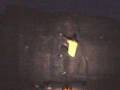 Night bouldering lamp test at curbar