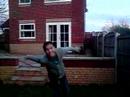 Daanesh jumping off the wall