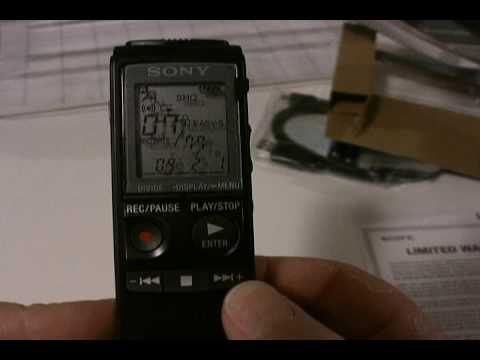 how to turn off sony ic recorder