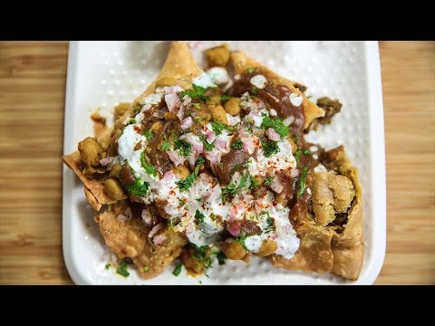 Chole Samosa Chaat Recipe | How To Make Chole Samosa Chaat | Indian Street Food Recipe | Ruchi